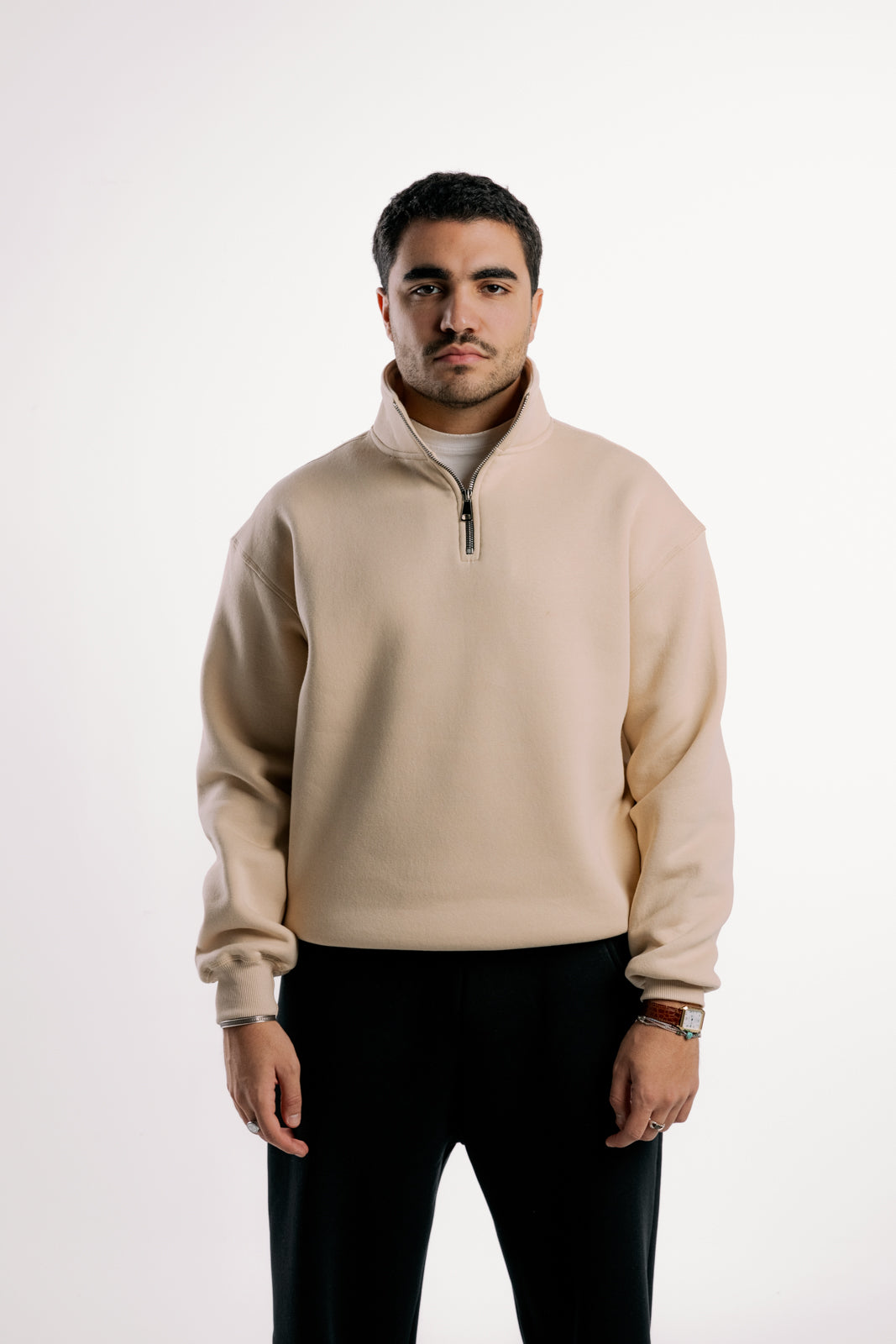 Quarter-Zip | Beige
