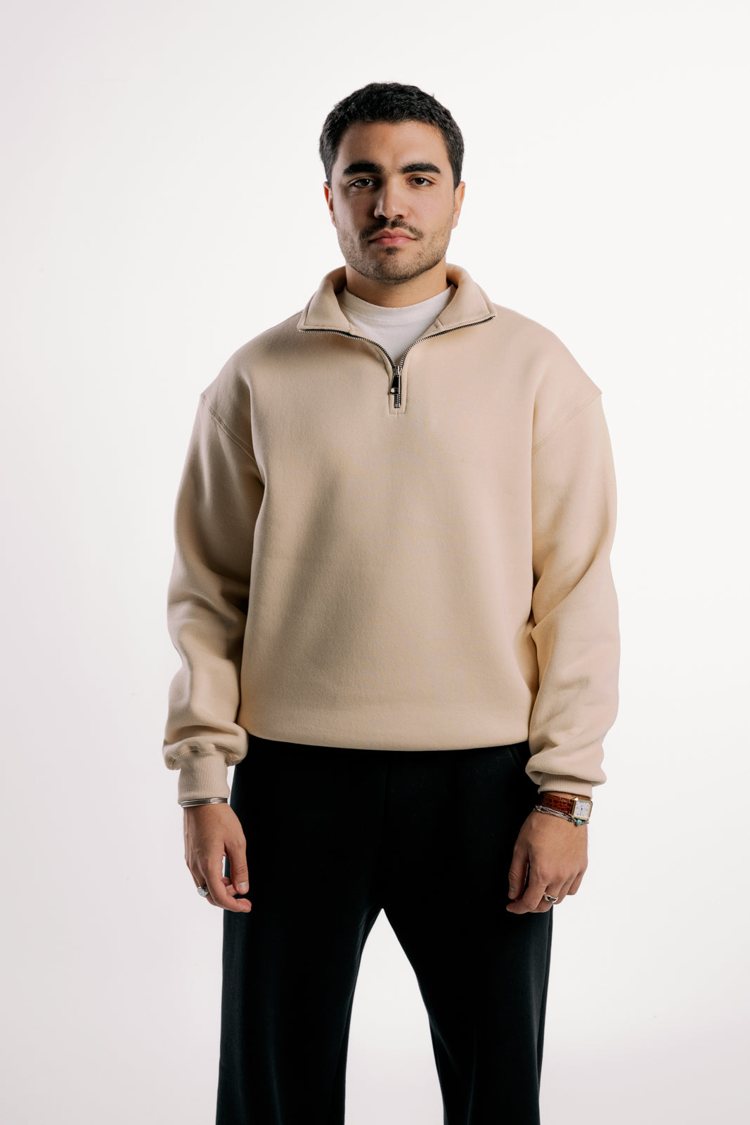 Quarter-Zip | Beige