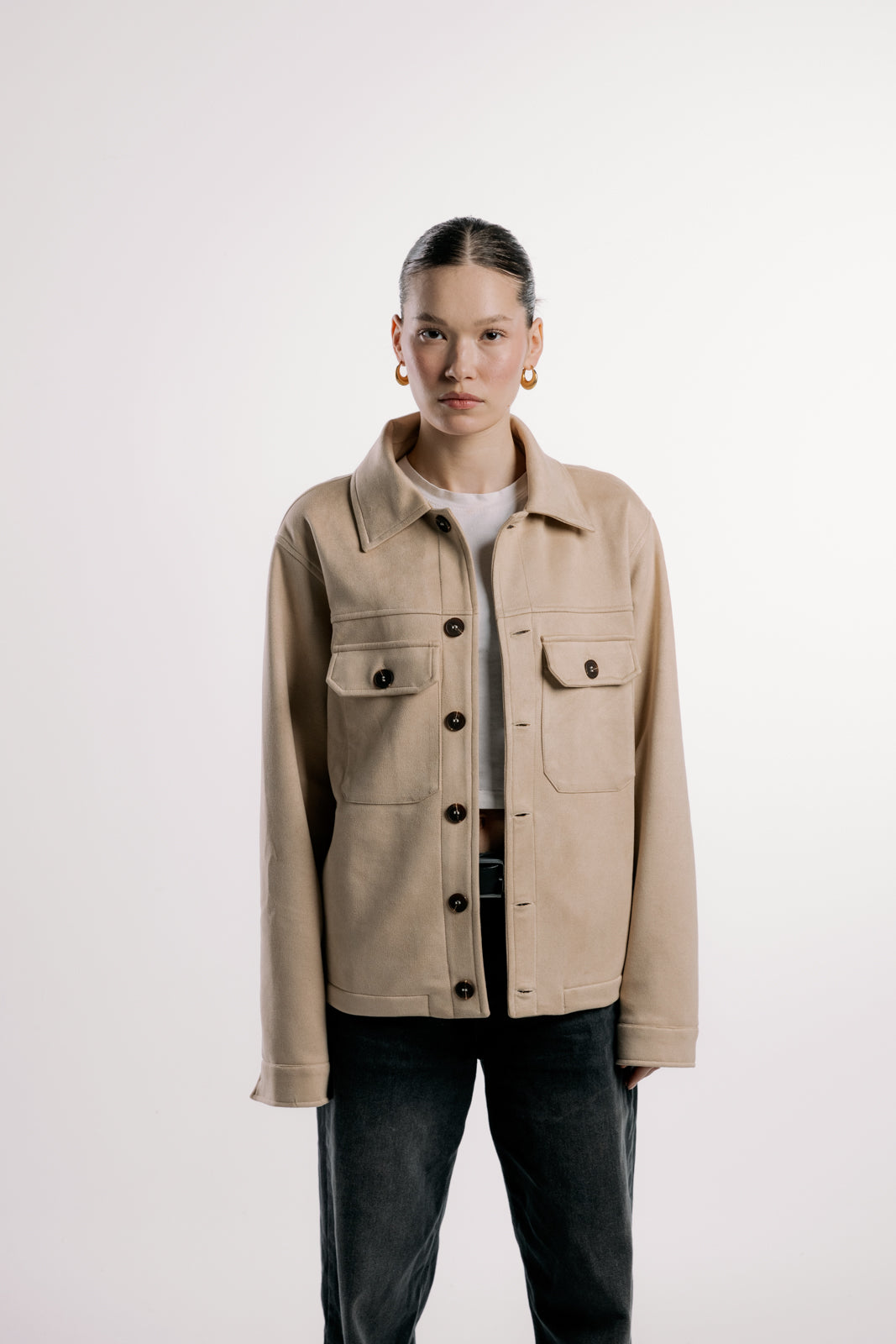 Suede Jacket | Beige