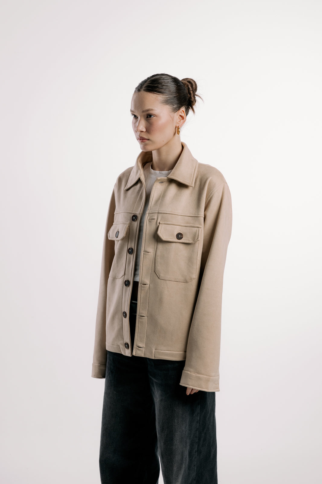Suede Jacket | Beige
