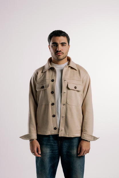 Suede Jacket | Beige