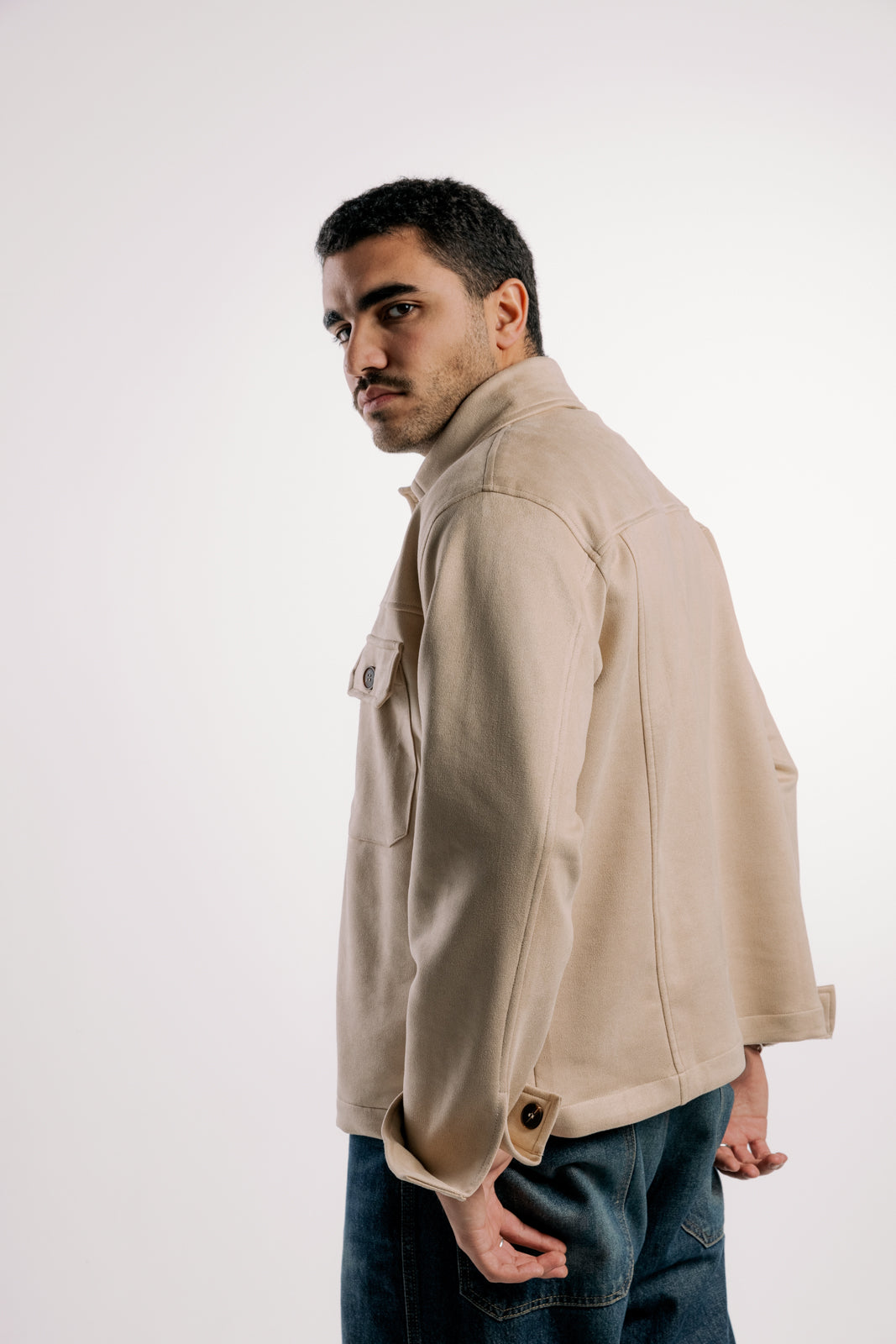Suede Jacket | Beige