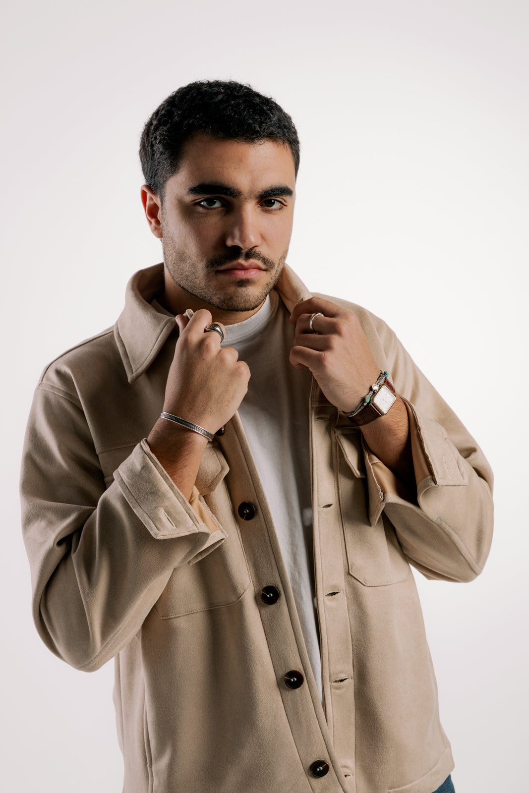Suede Jacket | Beige