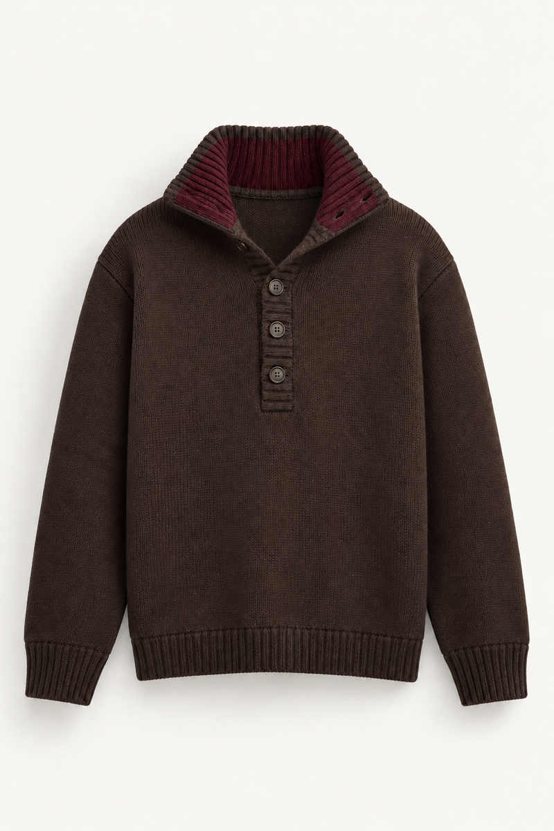 MOHAIR KNIT SWEATER | BROWN