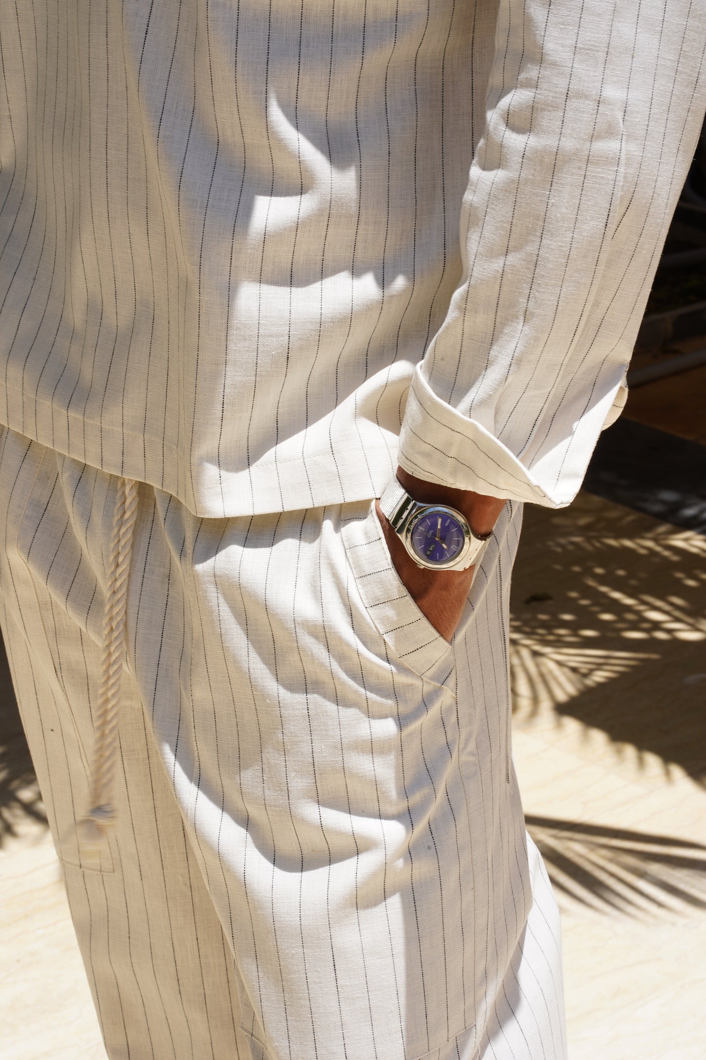 Pinstripe linen shirt