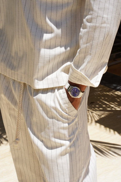 Pinstripe linen shirt