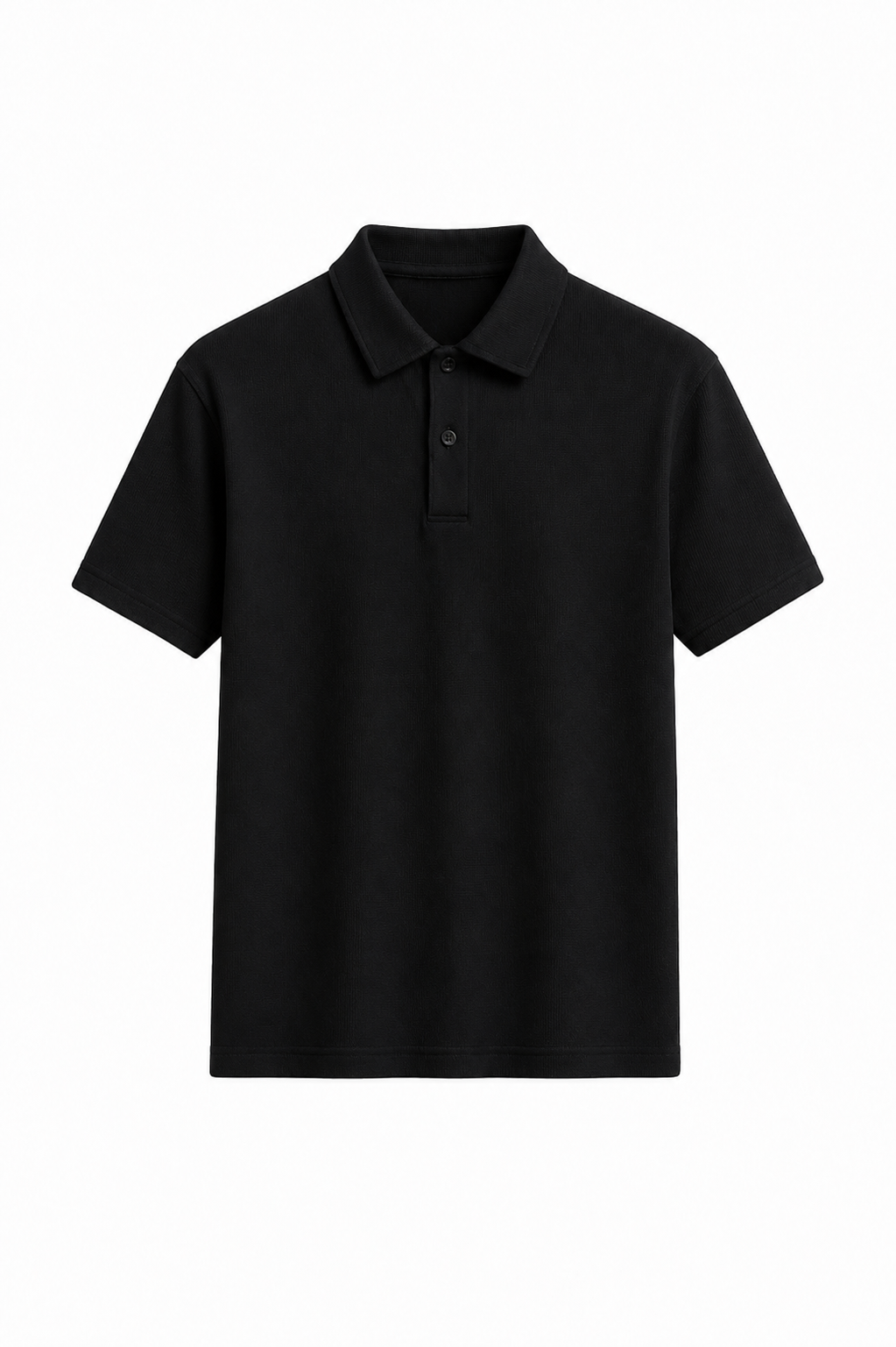 TEXTURED POLO | BLACK