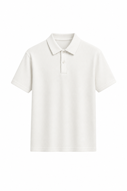 TEXTURED POLO | WHITE