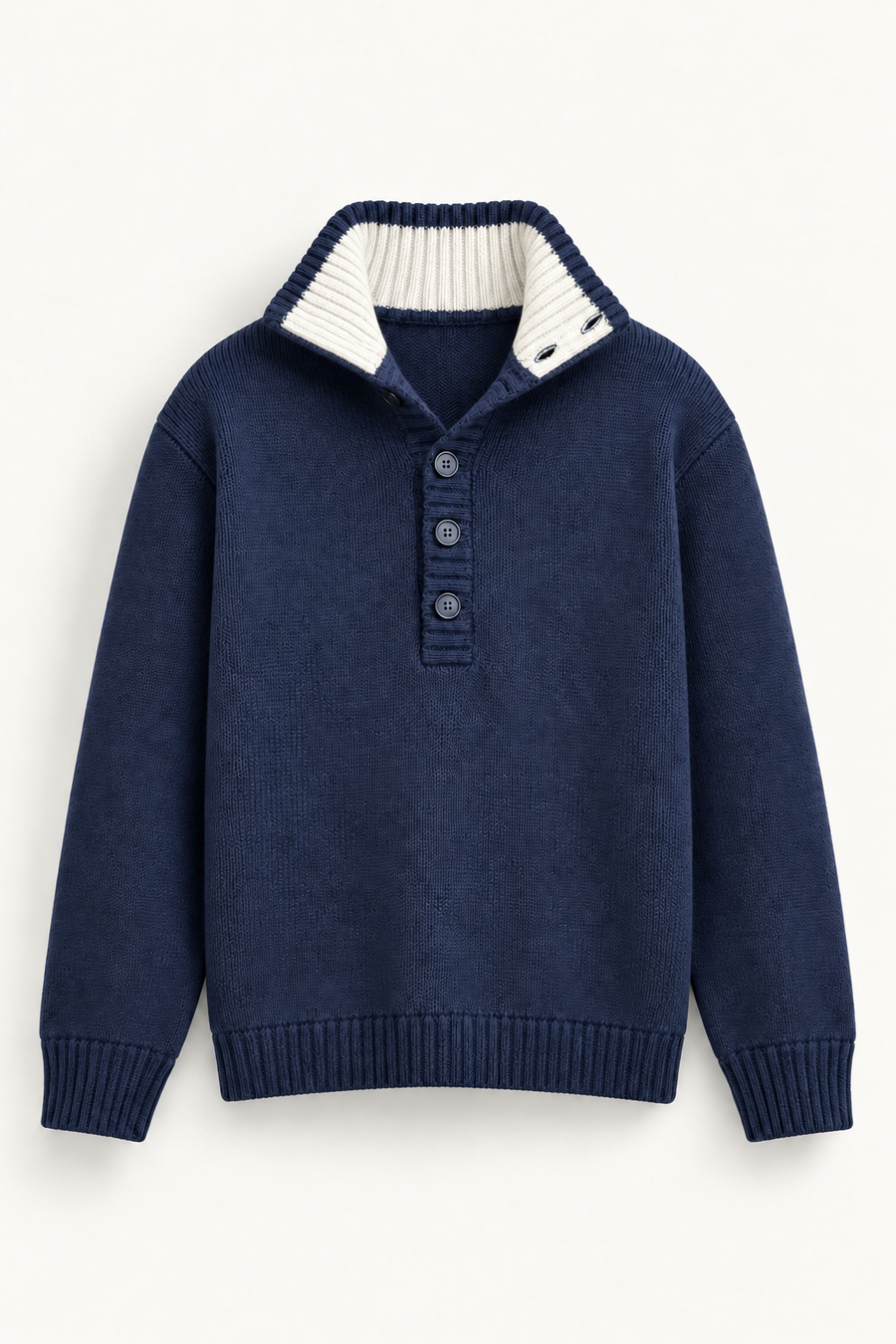 MOHAIR KNIT SWEATER | NAVY