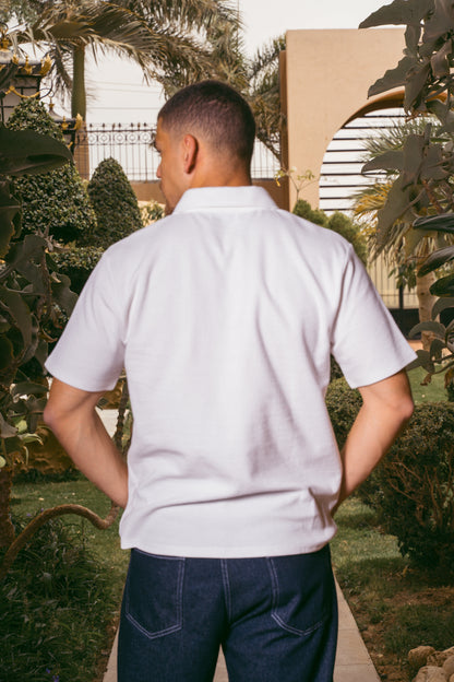 TEXTURED POLO | WHITE