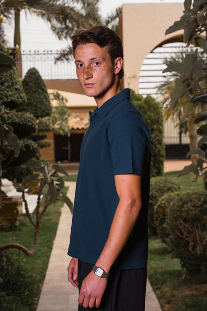 TEXTURED POLO | OLIVE