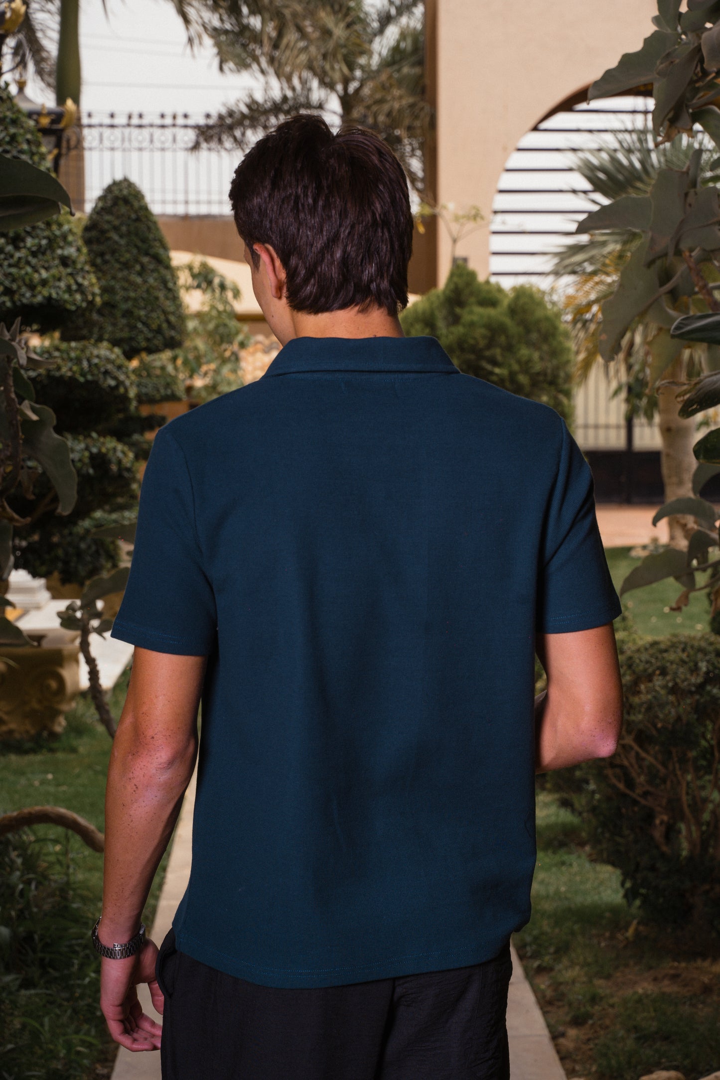 TEXTURED POLO | OLIVE