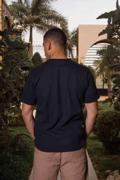 RIBBED T-SHIRT | NAVY