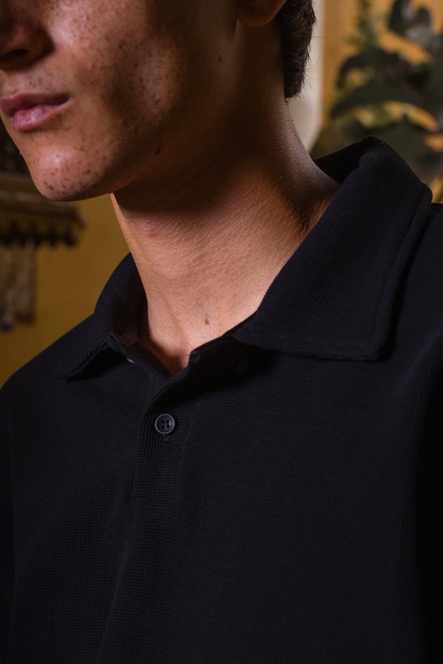 TEXTURED POLO | BLACK