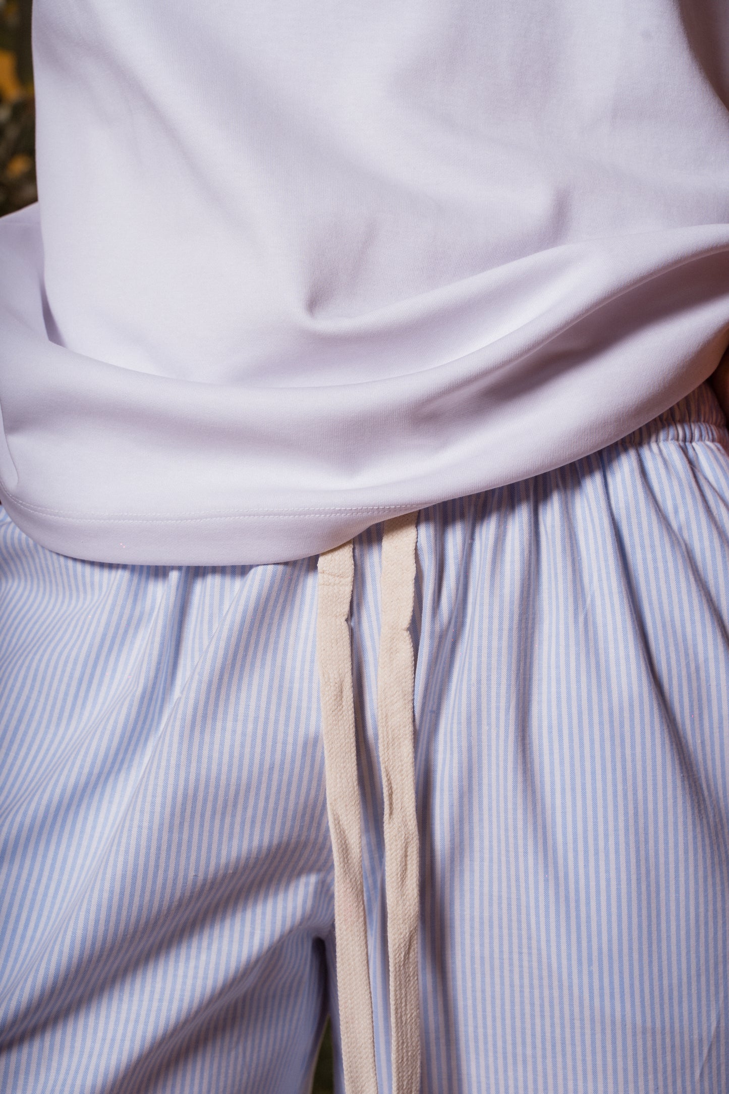 LIGHT BLUE STRIPED PANTS