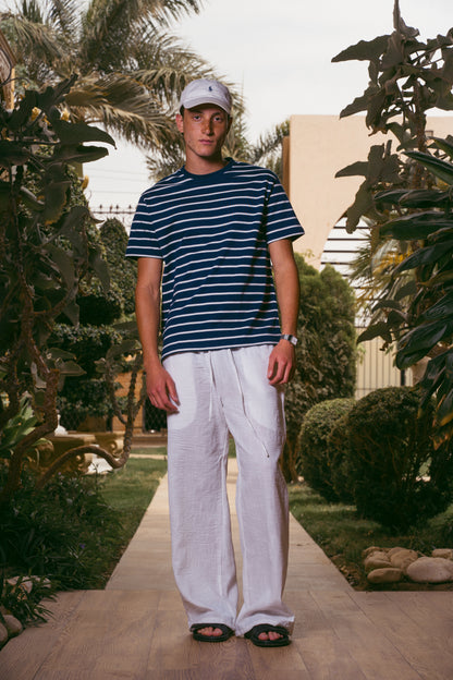 STRIPED T-SHIRT | NAVY