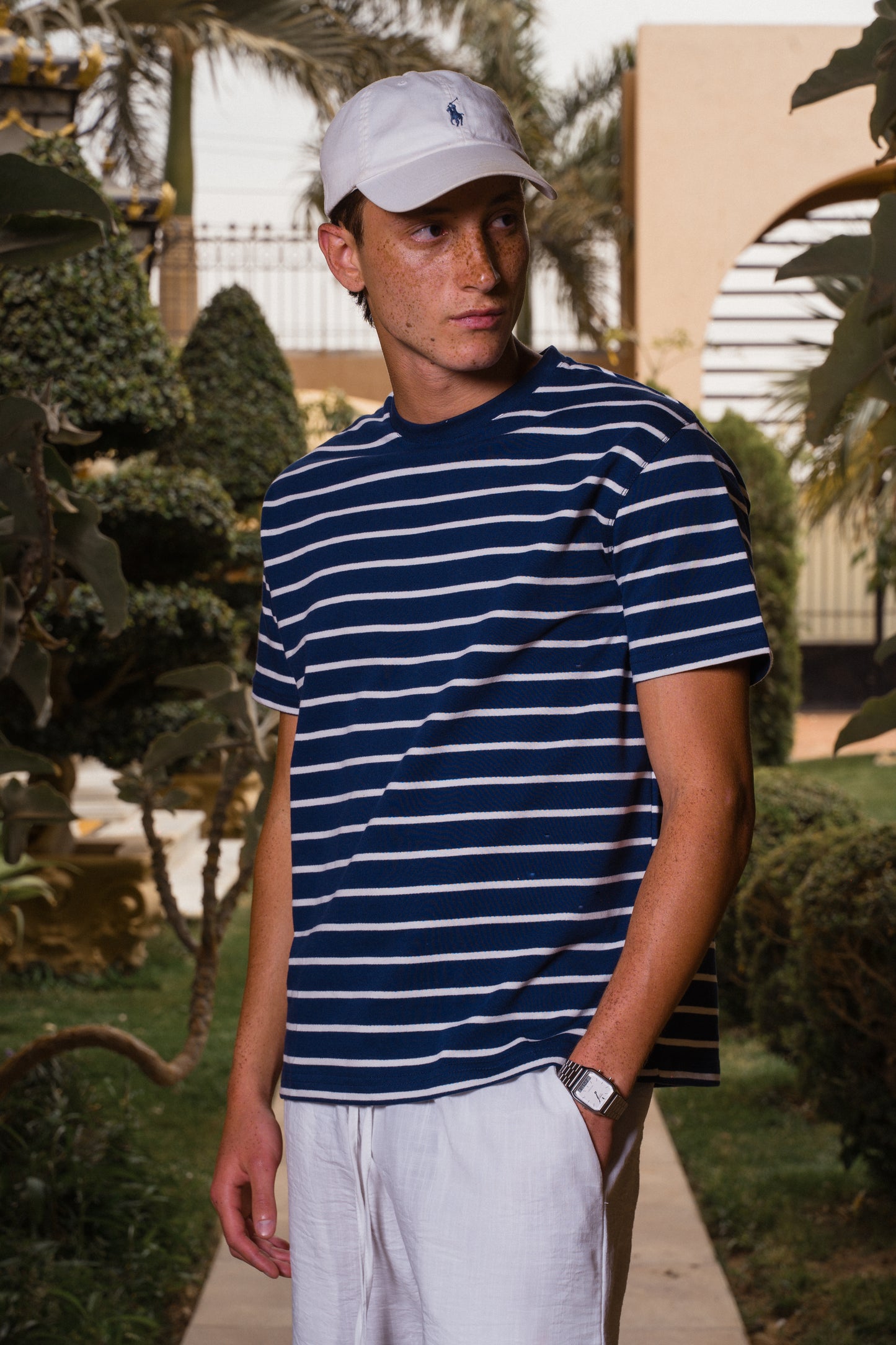 STRIPED T-SHIRT | NAVY
