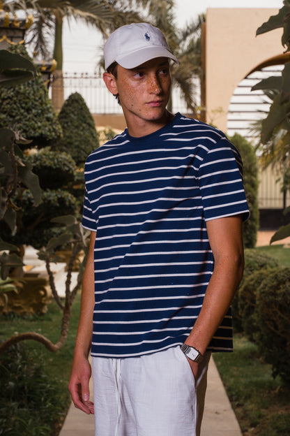 STRIPED T-SHIRT | NAVY