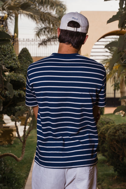 STRIPED T-SHIRT | NAVY
