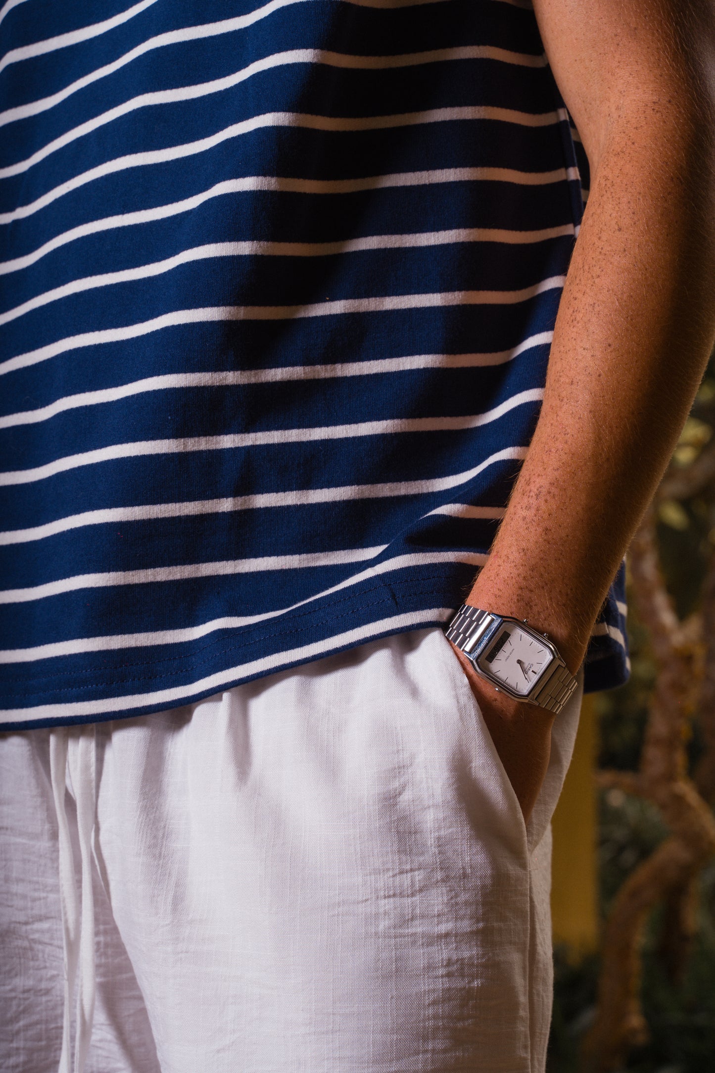 STRIPED T-SHIRT | NAVY