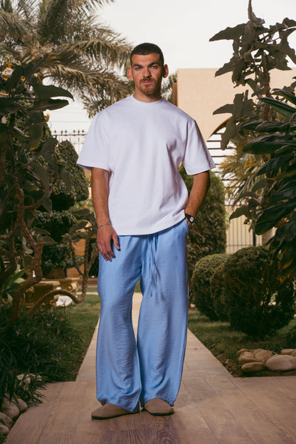 WIDE LINEN | BABY BLUE