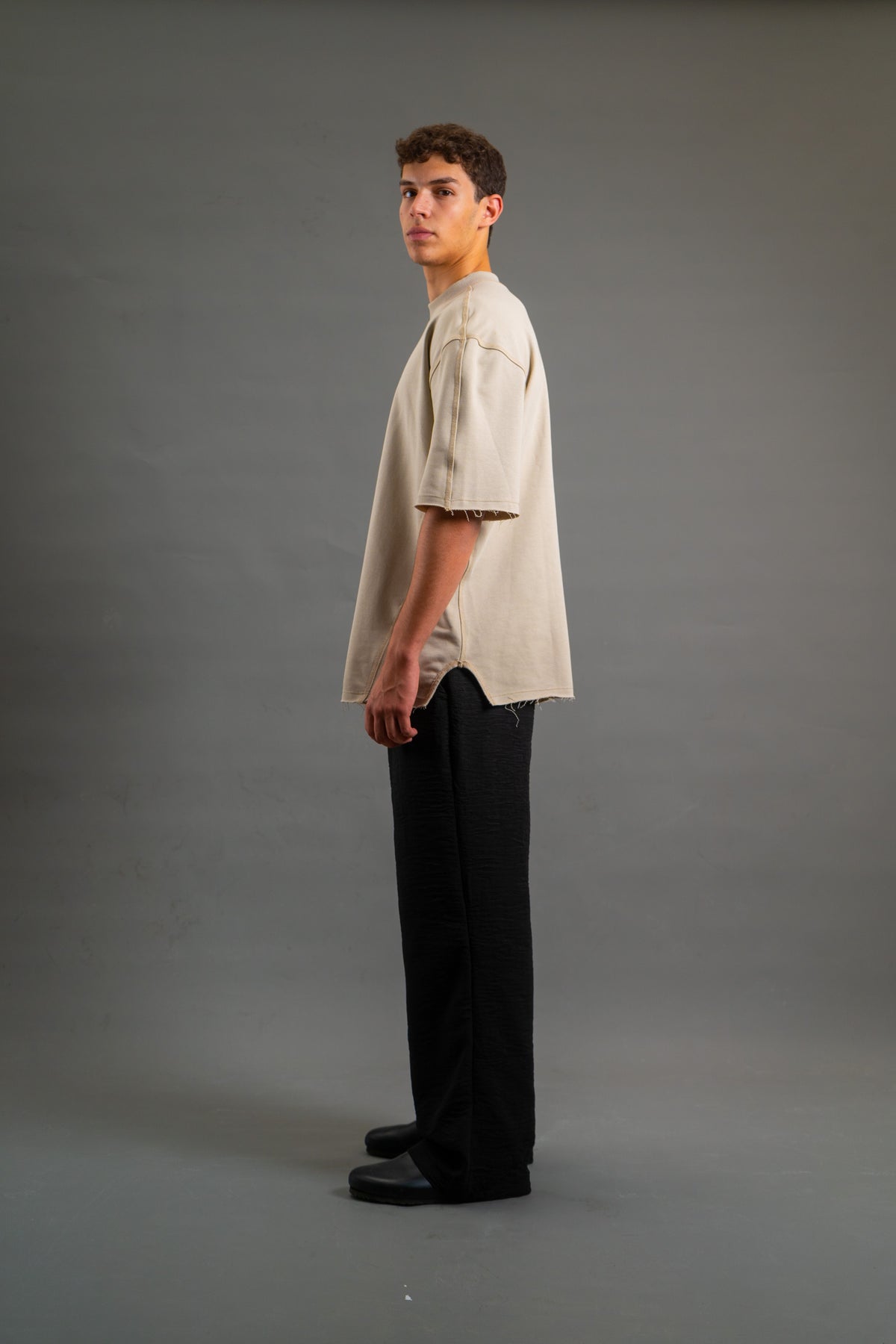 Oversized Heavyweight T-shirt | Beige