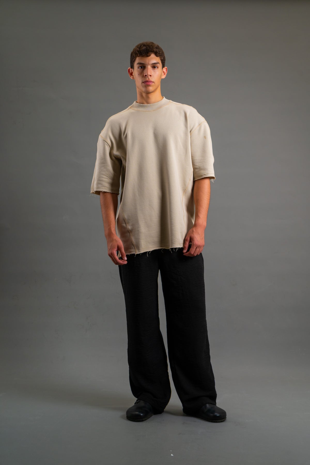 Oversized Heavyweight T-shirt | Beige