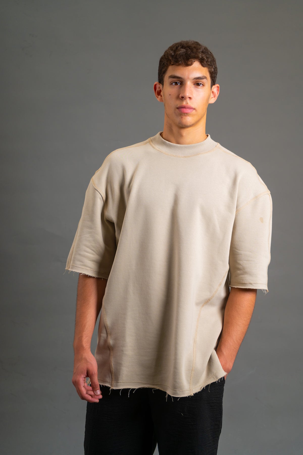 Oversized Heavyweight T-shirt | Beige