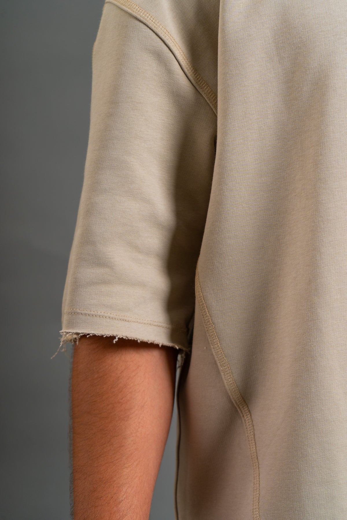 Oversized Heavyweight T-shirt | Beige