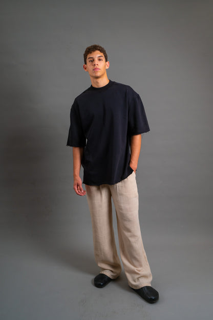 Wide Linen Pants| Beige
