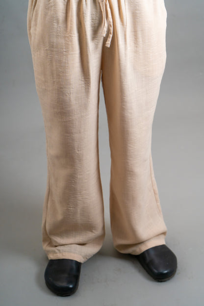 Wide Linen Pants| Beige