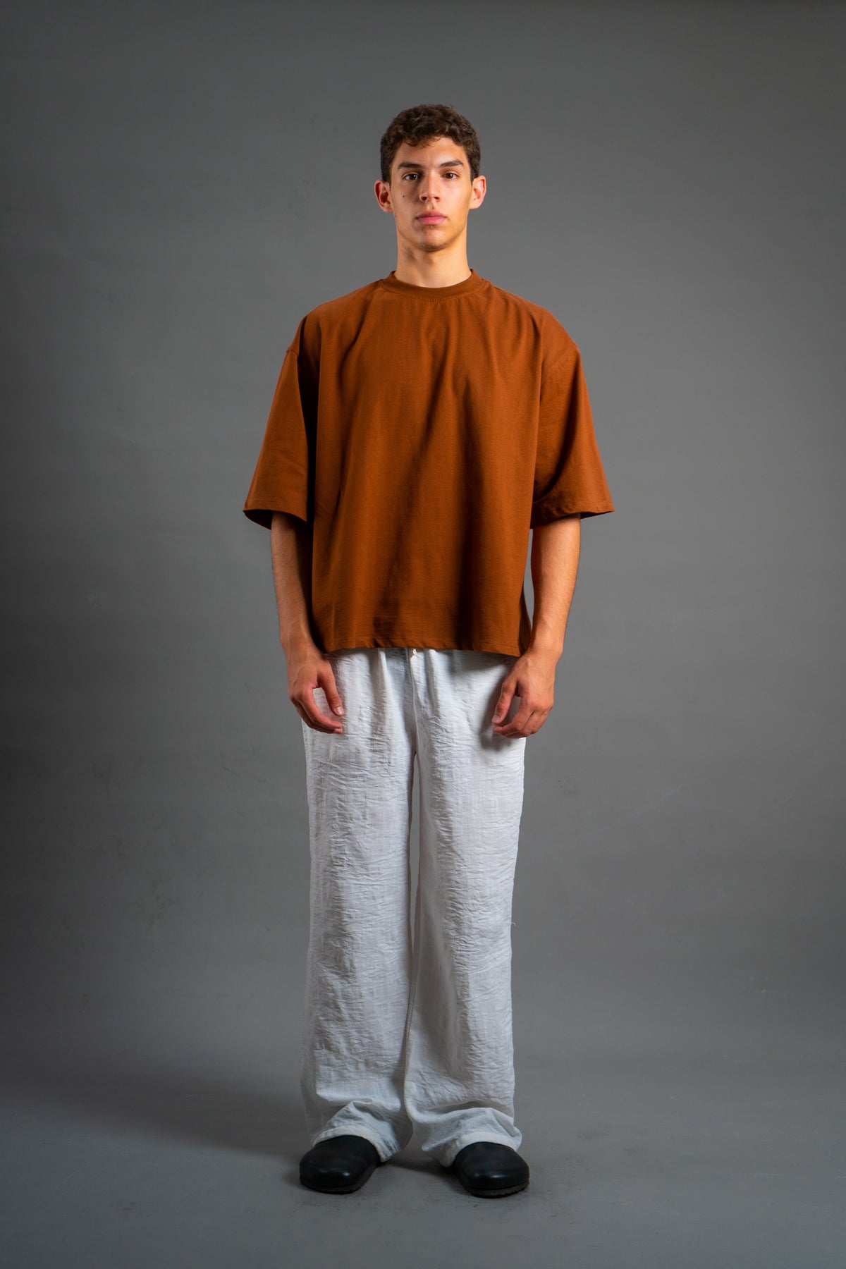 Oversized Boxy fit T-shirt | Intense Brown