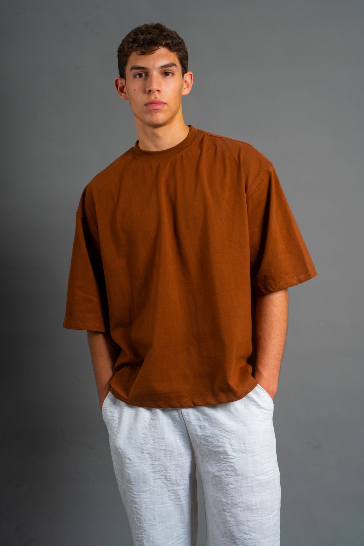 Oversized Boxy fit T-shirt | Intense Brown