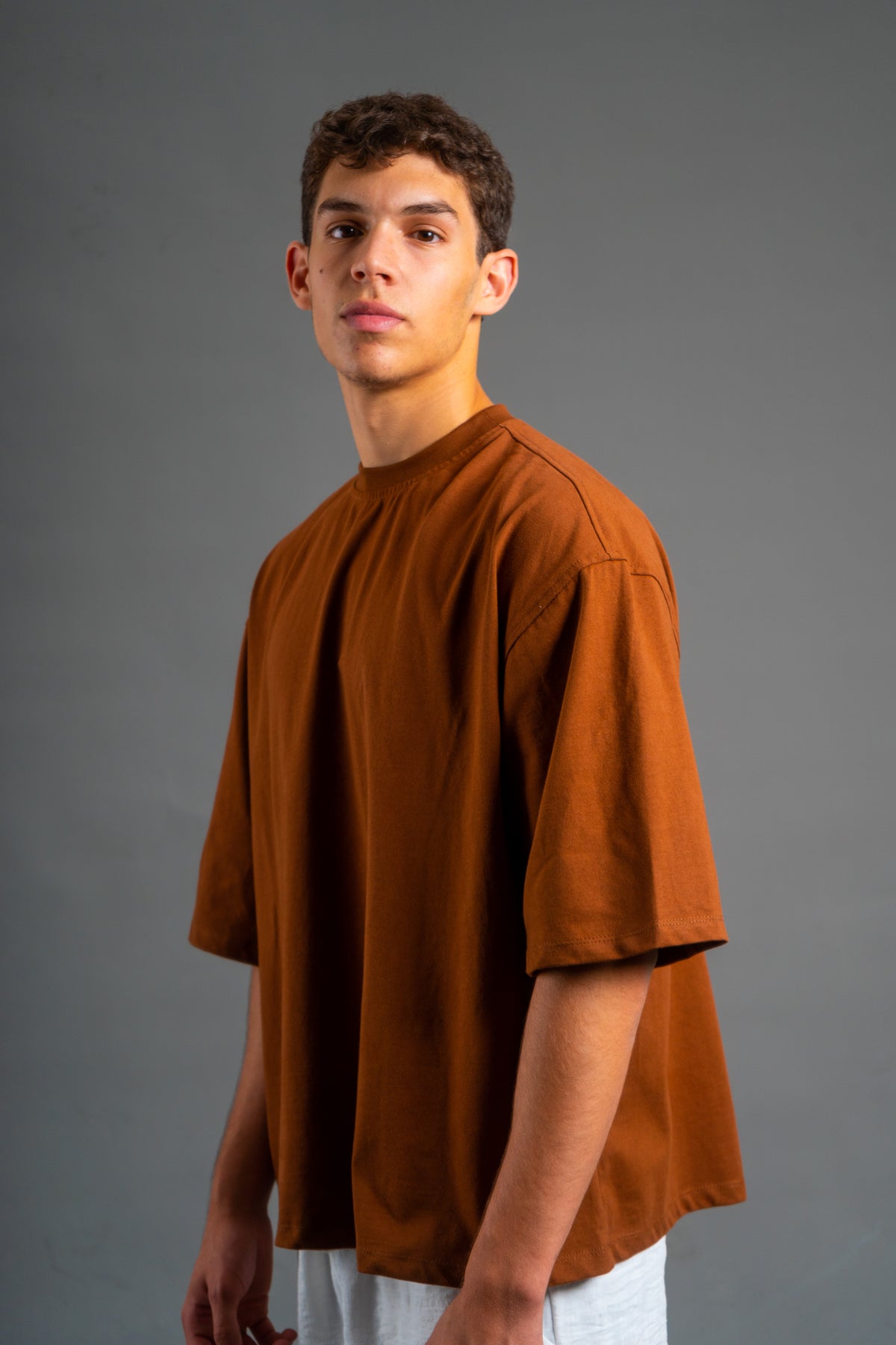 Oversized Boxy fit T-shirt | Intense Brown