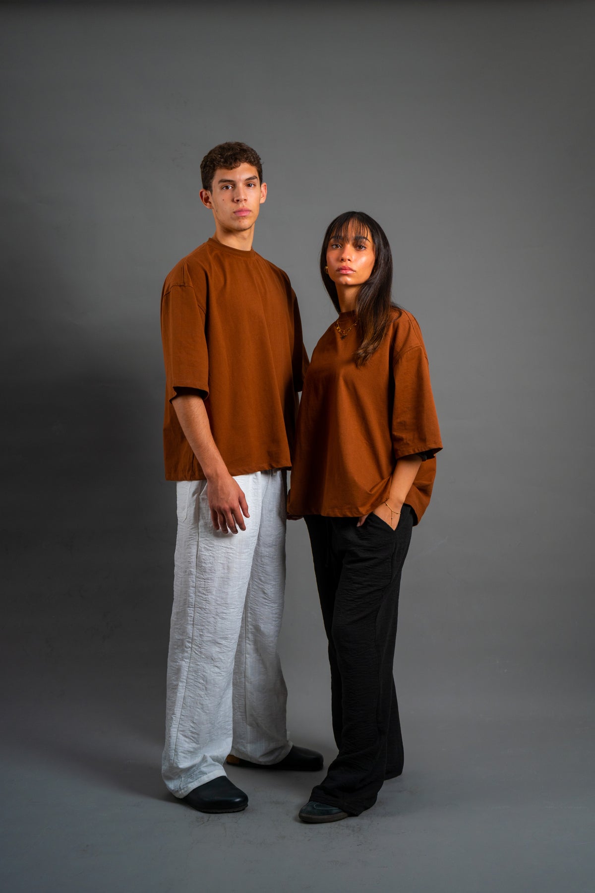 Oversized Boxy fit T-shirt | Intense Brown