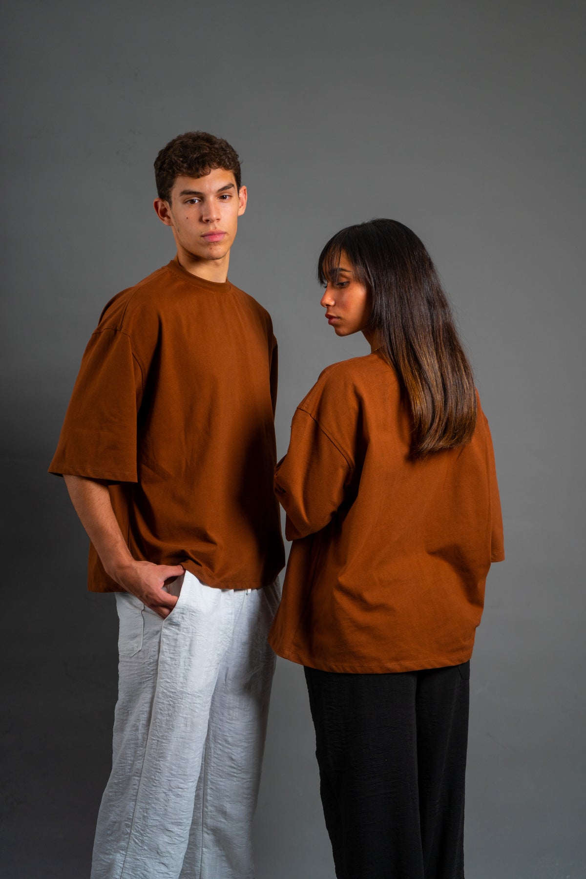 Oversized Boxy fit T-shirt | Intense Brown