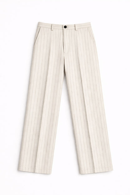 STRIPED PANTS | WHITE