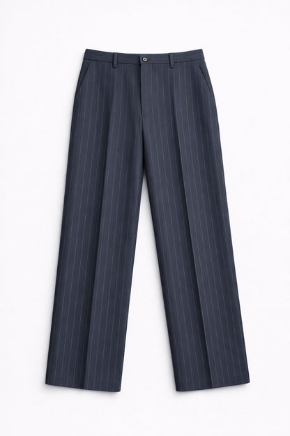 STRIPED PANTS | CHARCOAL GREY