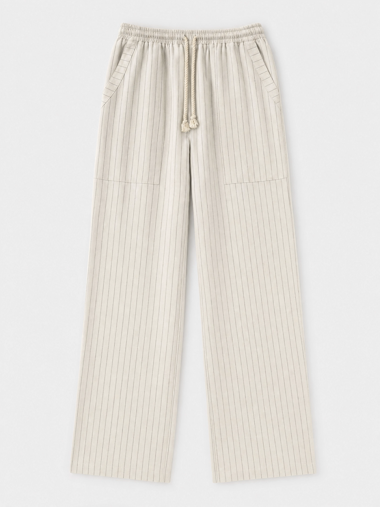 Pinstripe linen pants