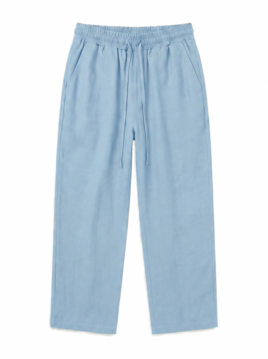 Wide Linen Pants| Baby blue
