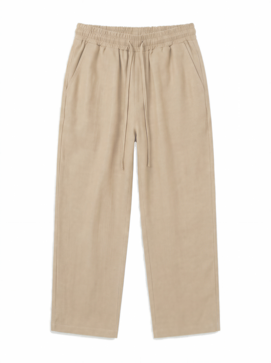 Wide Linen Pants| Beige
