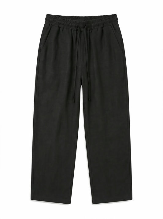Wide Linen Pants| Void Black