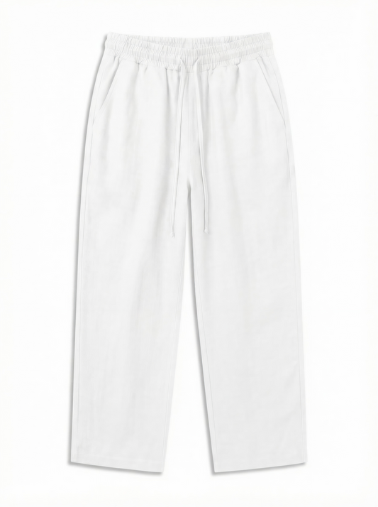 Wide Linen Pants| White