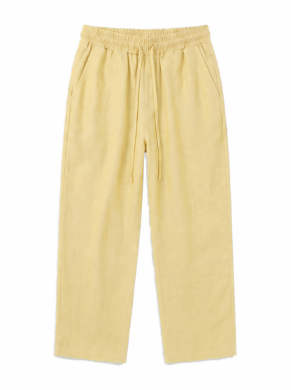 Wide Linen Pants| Yellow