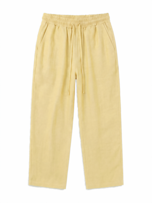 Wide Linen Pants| Yellow