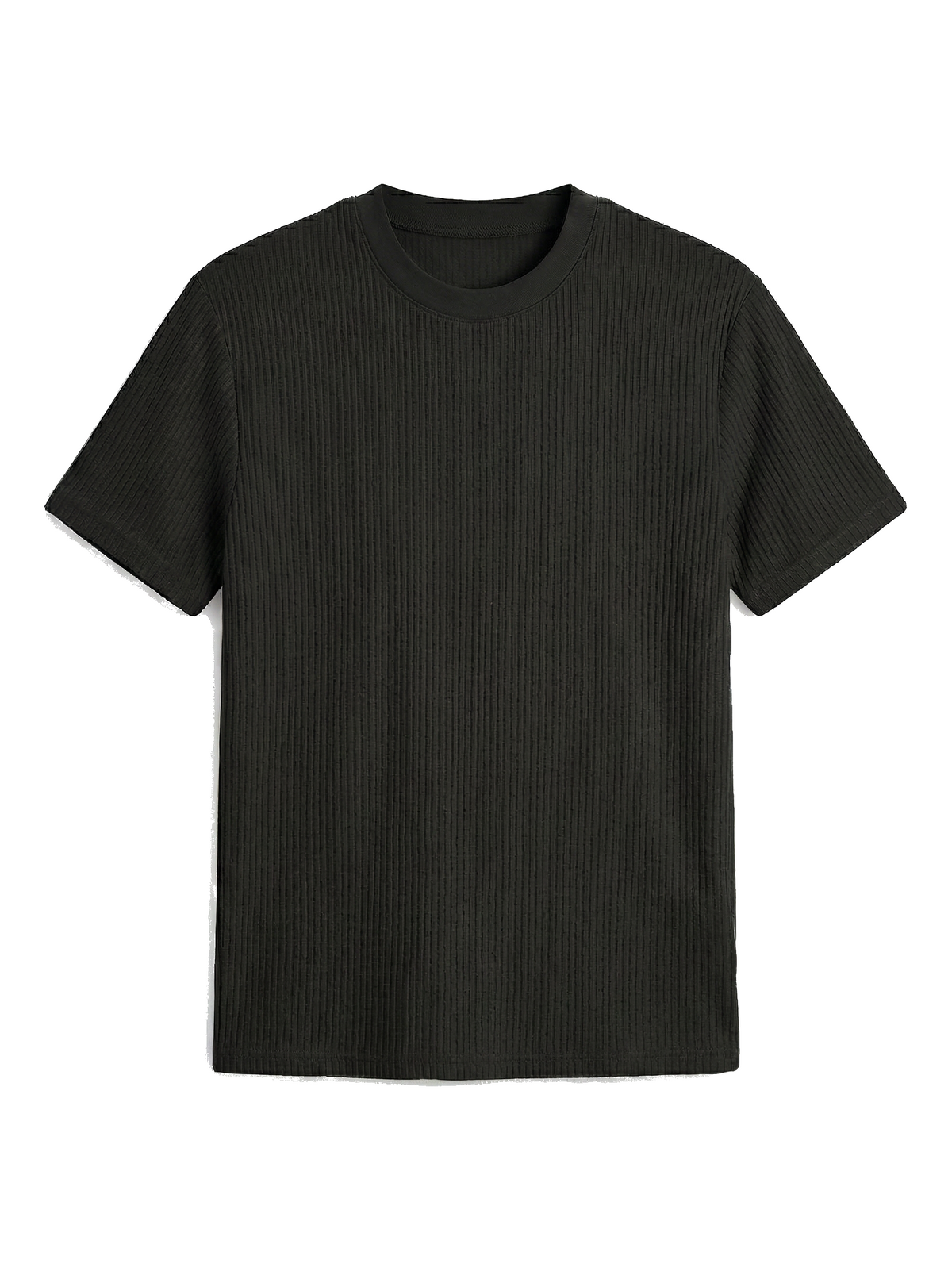 RIBBED T-SHIRT | BLACK