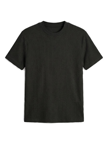 RIBBED T-SHIRT | BLACK
