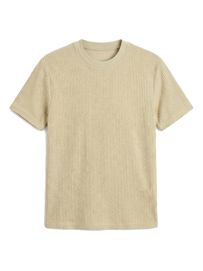 RIBBED T-SHIRT | BEIGE