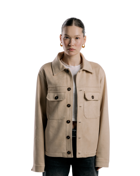 Suede Jacket | Beige